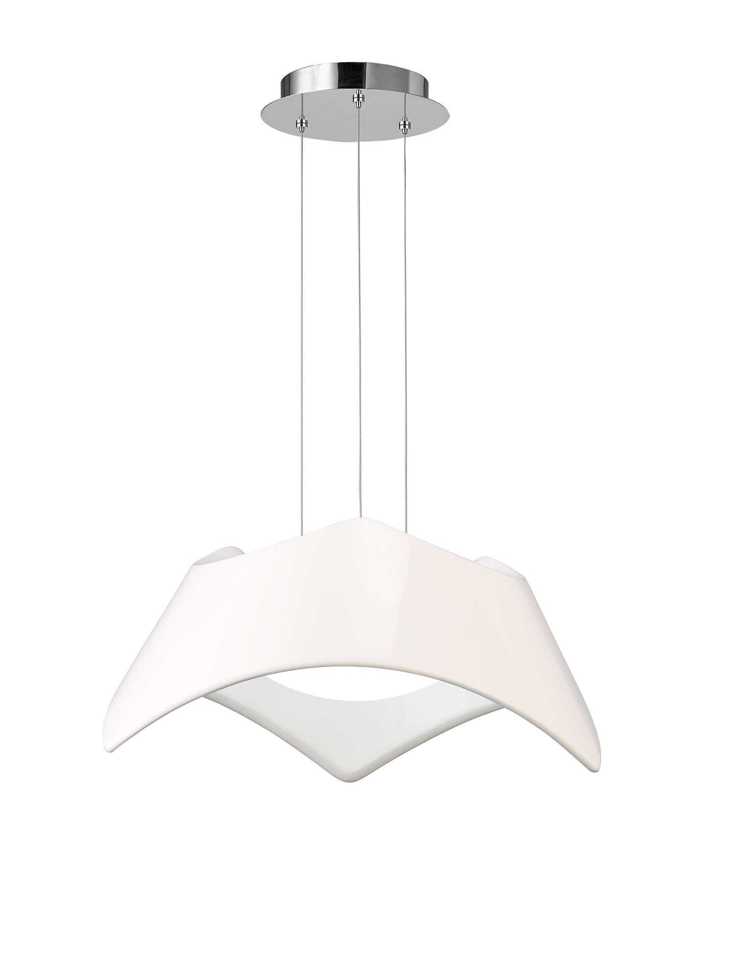 M4810  Maui 24W LED Pendant Light Gloss White